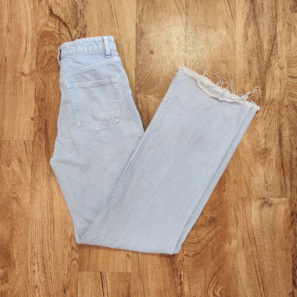 Zara Light Faded Blue Denim Jeans, Size 6